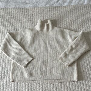 Uniqlo Cream Turtleneck Sweater